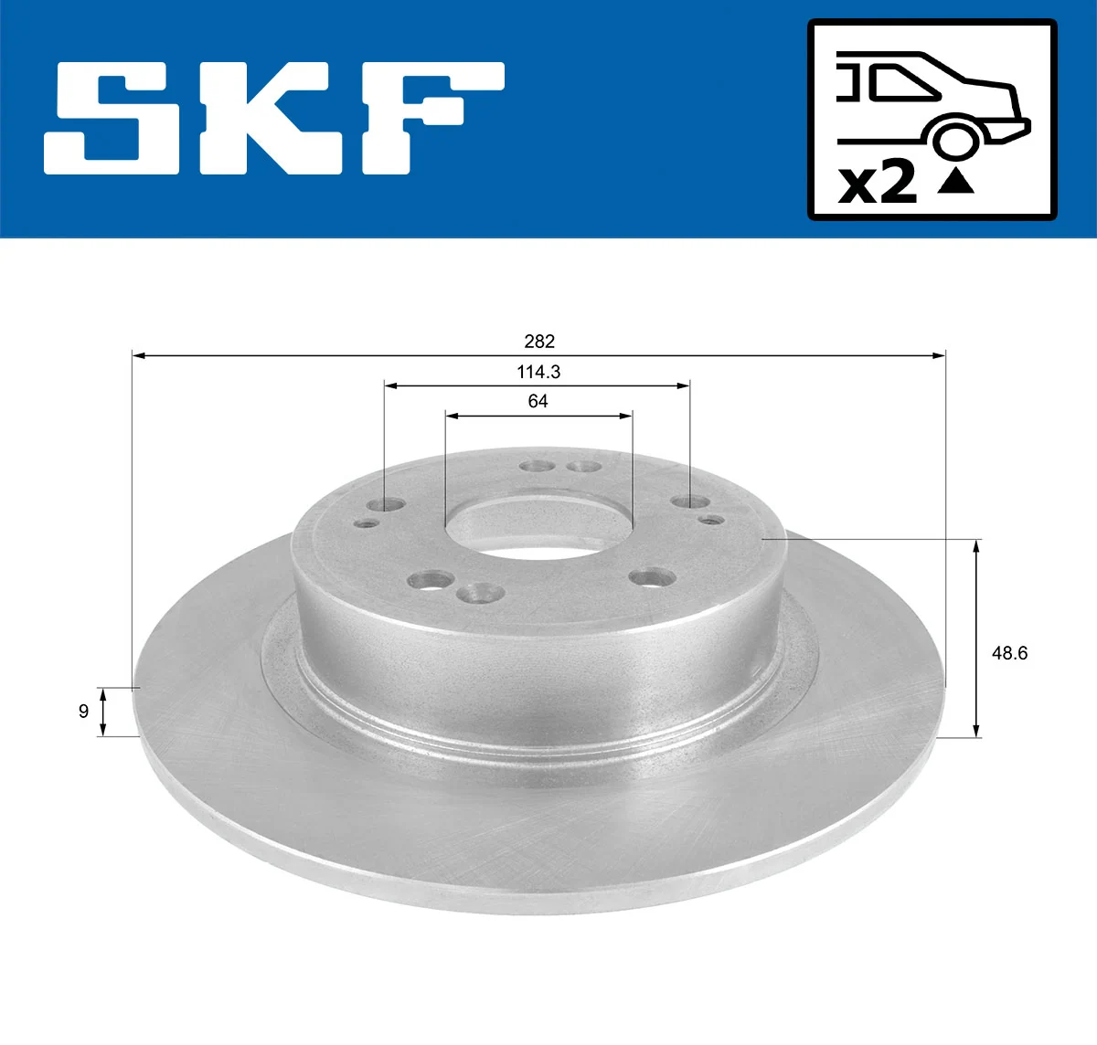 Disque de frein SKF VKBD 90540 S2