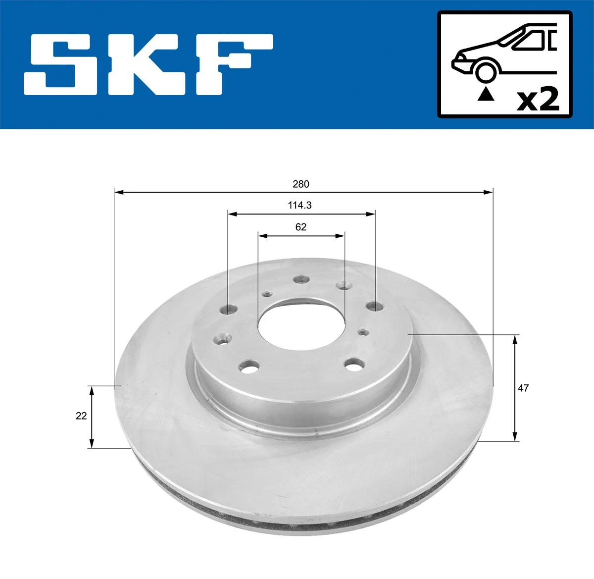 Disque de frein SKF VKBD 80100 V2