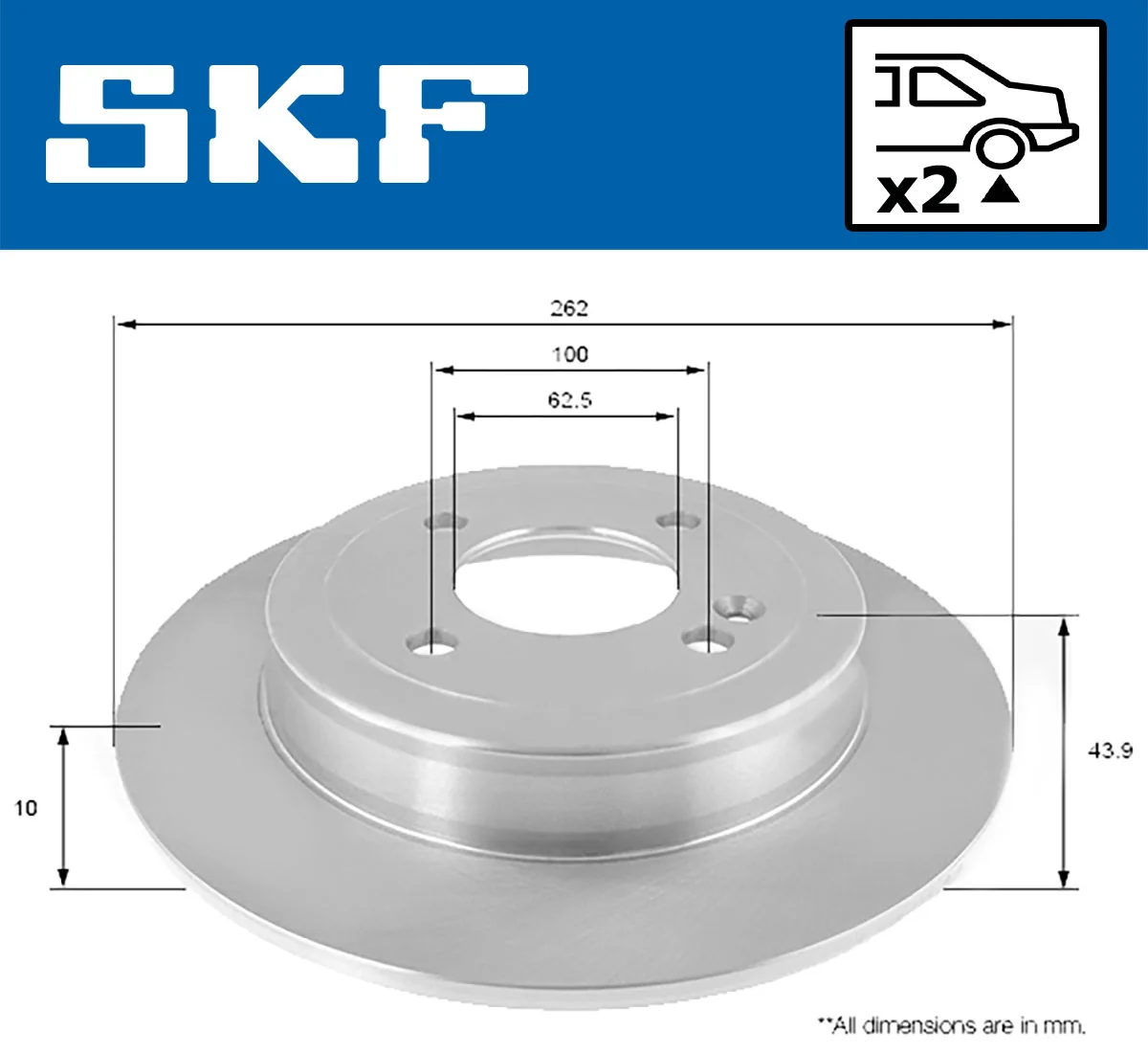 Disque de frein SKF VKBD 90206 S2