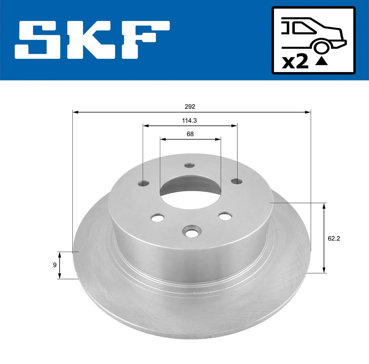 Disque de frein SKF VKBD 90263 S2
