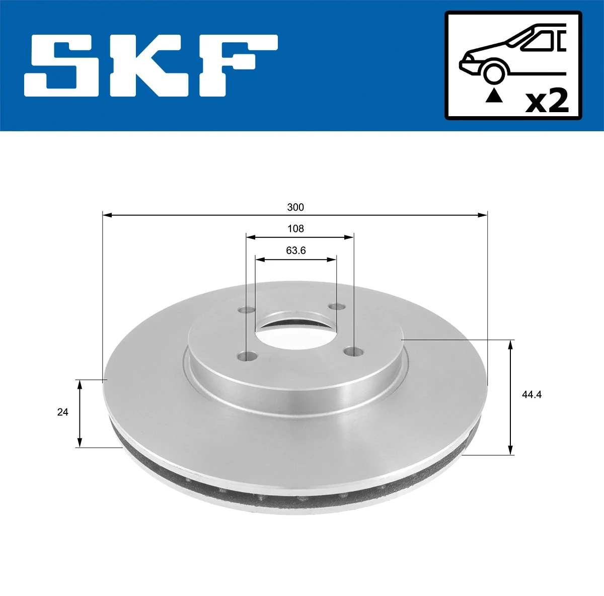 Disque de frein SKF VKBD 80334 V2