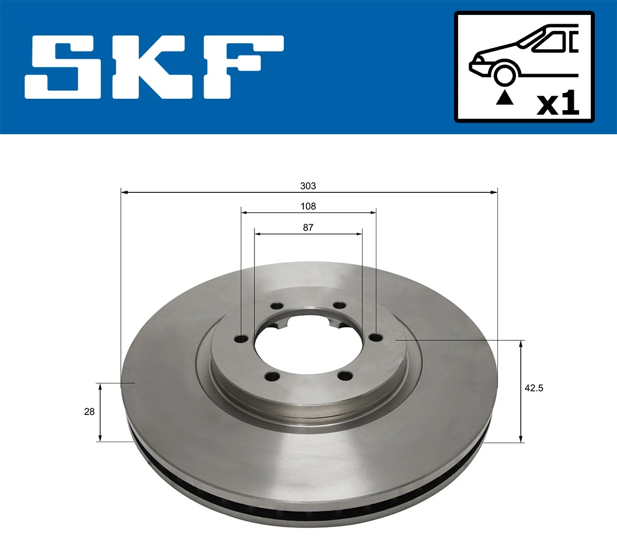 Disque de frein SKF VKBD 80597 V1