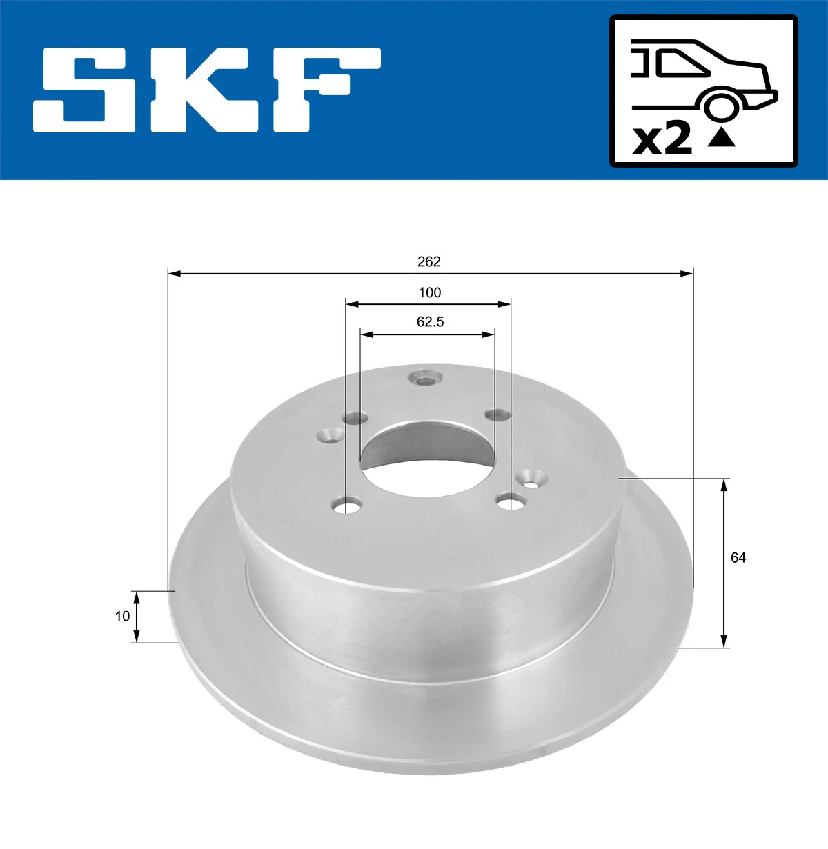 Disque de frein SKF VKBD 90307 S2