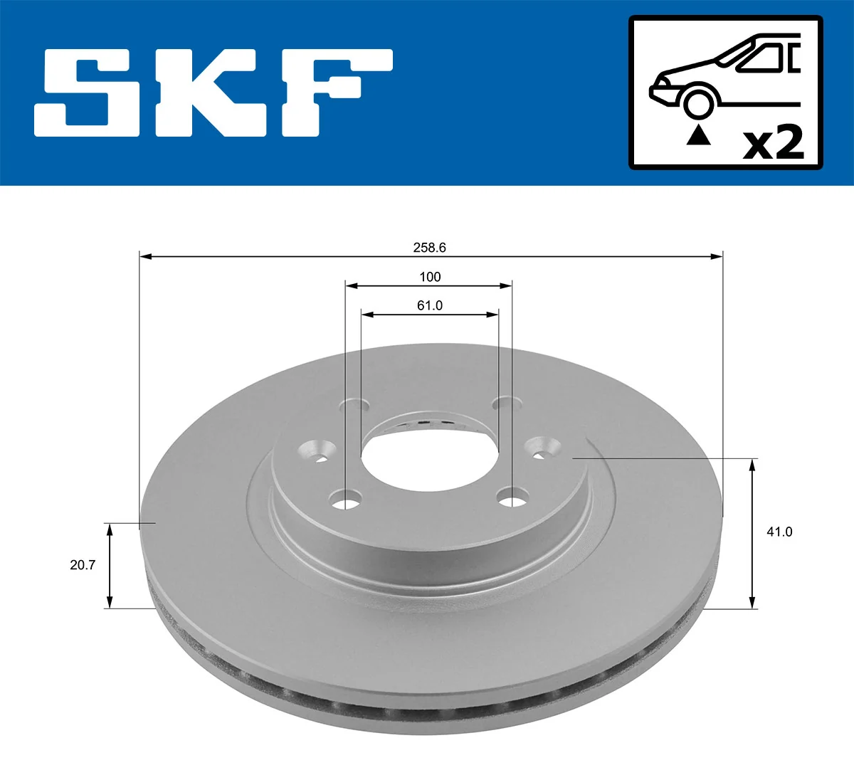 Disque de frein SKF VKBD 80011 V2