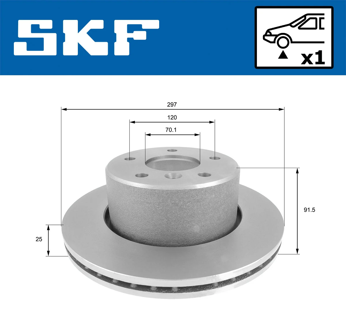 Disque de frein SKF VKBD 80646 V1