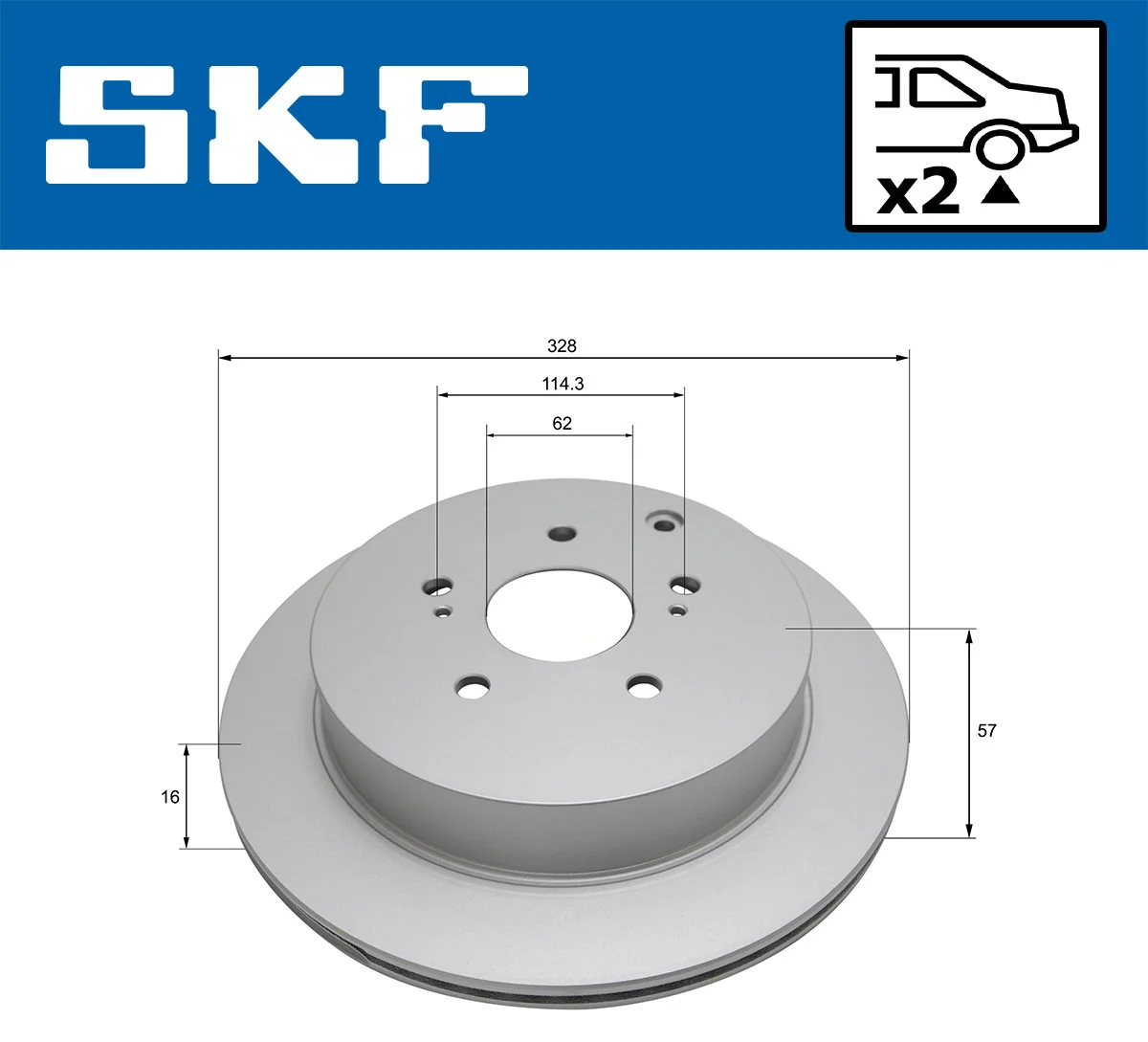 Disque de frein SKF VKBD 91059 V2