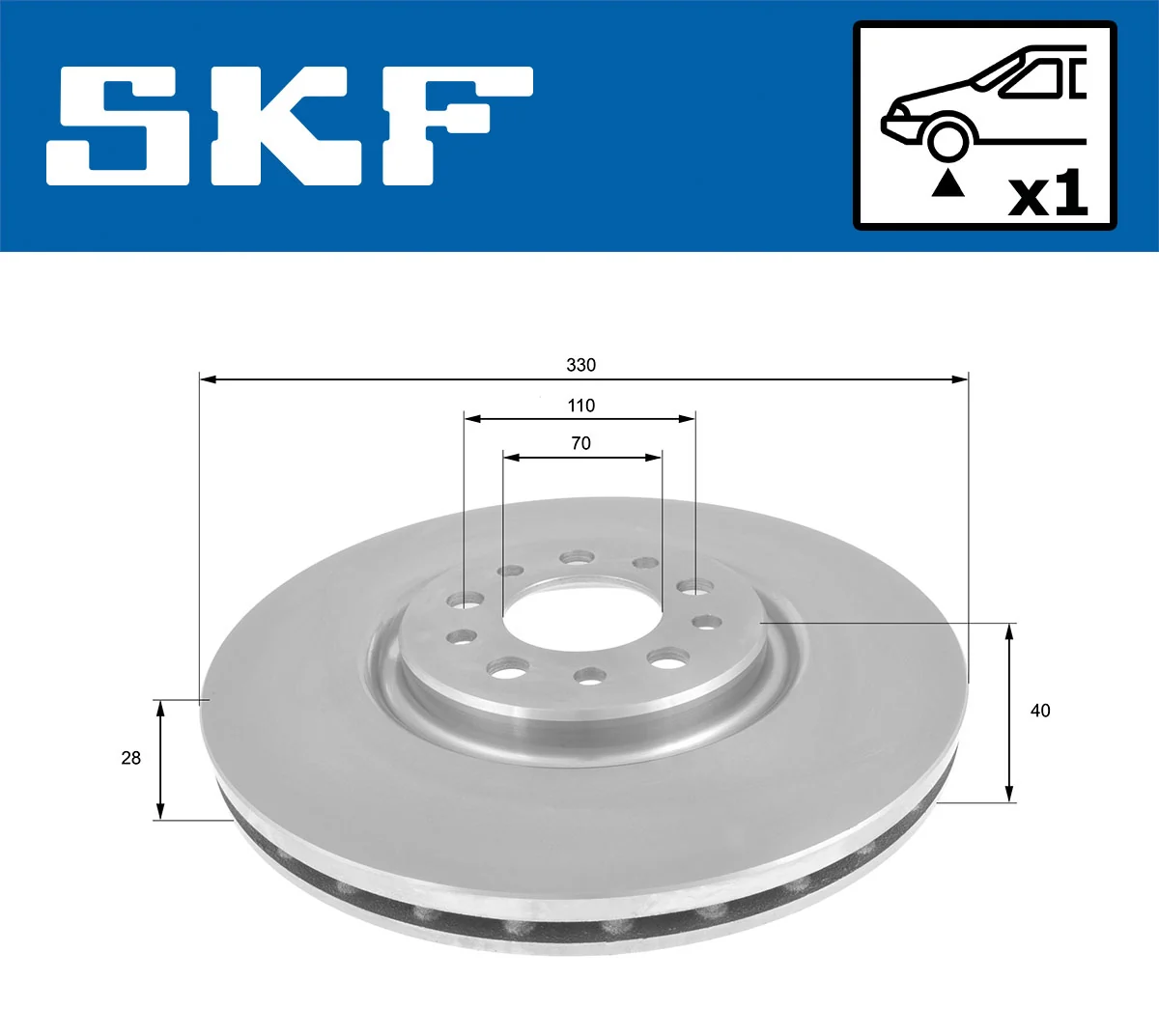 Disque de frein SKF VKBD 80294 V1