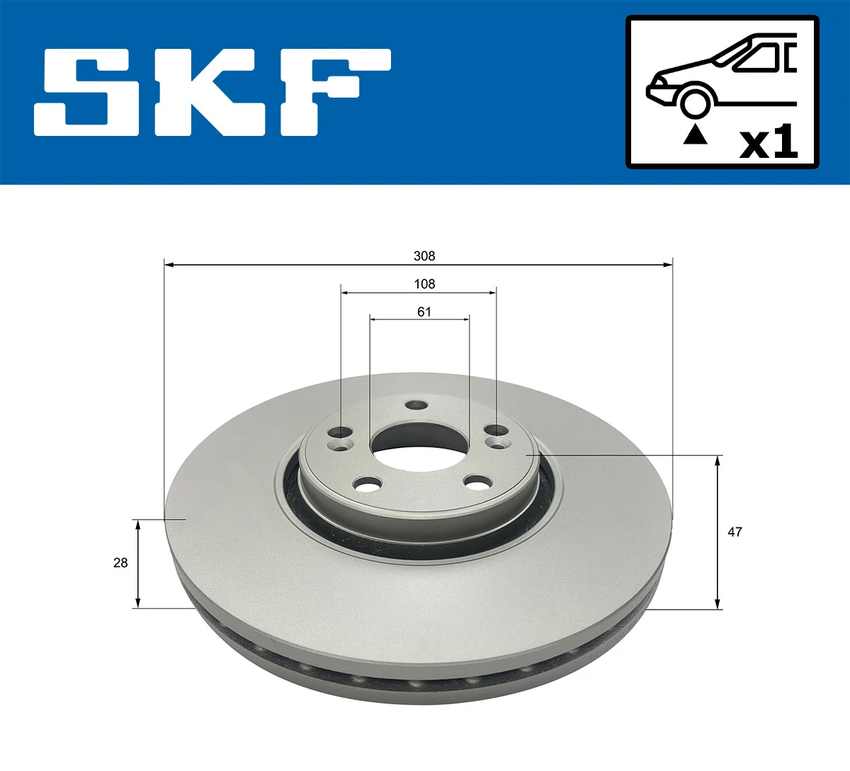 Disque de frein SKF VKBD 80326 V1