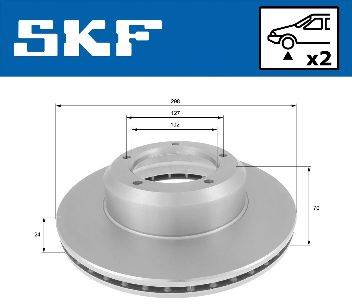 Disque de frein SKF VKBD 80504 V1