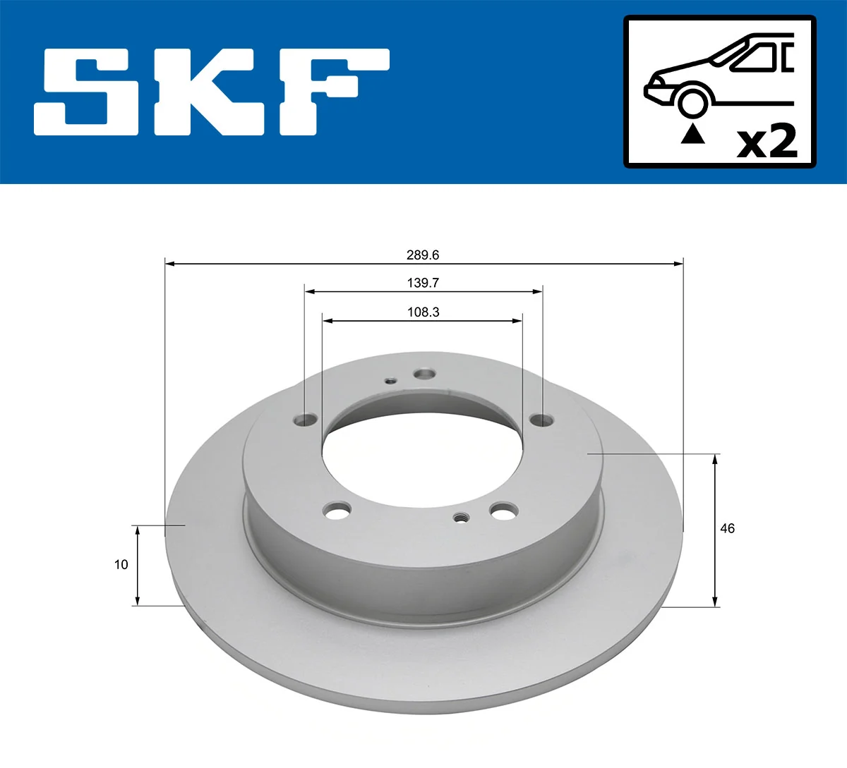 Disque de frein SKF VKBD 80468 S2