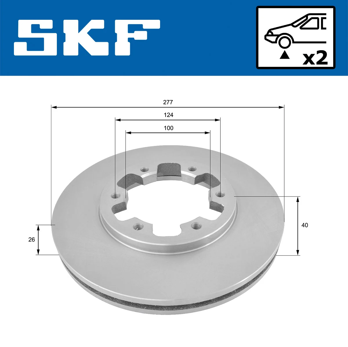 Disque de frein SKF VKBD 80481 V2