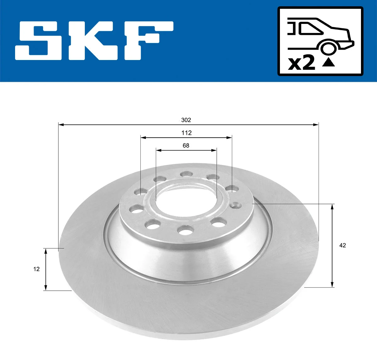Disque de frein SKF VKBD 90596 S2
