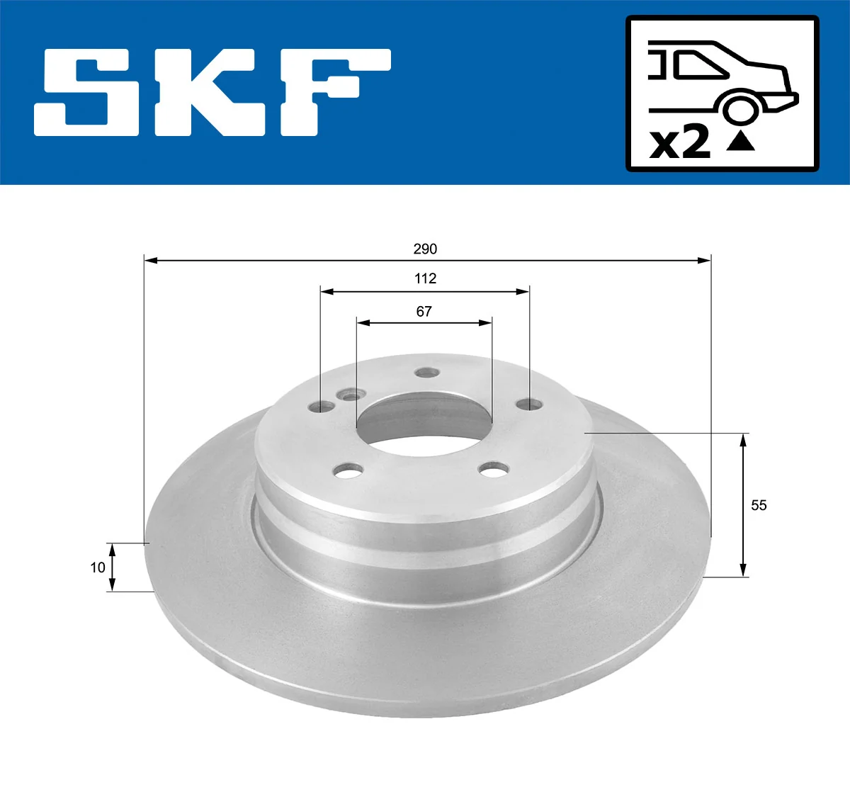 Disque de frein SKF VKBD 90151 S2