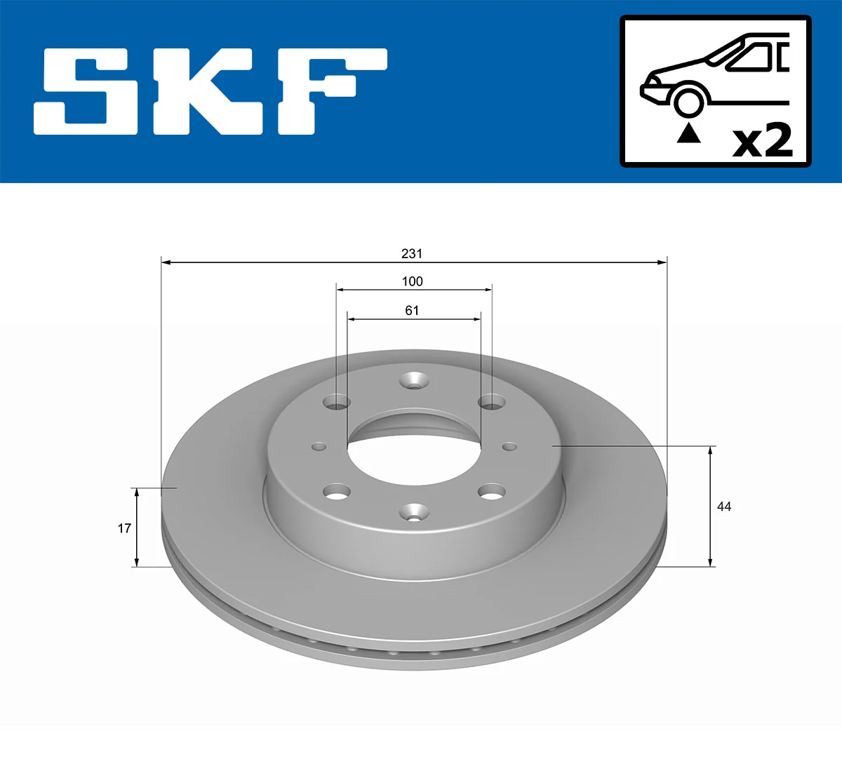 Disque de frein SKF VKBD 80878 V2