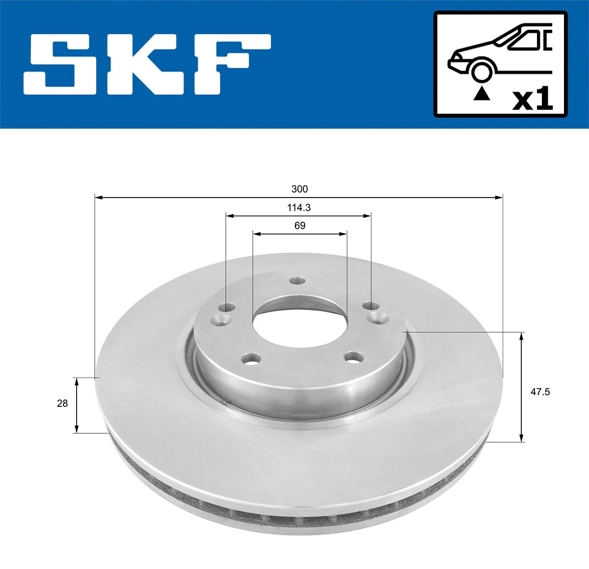 Disque de frein SKF VKBD 80019 V1
