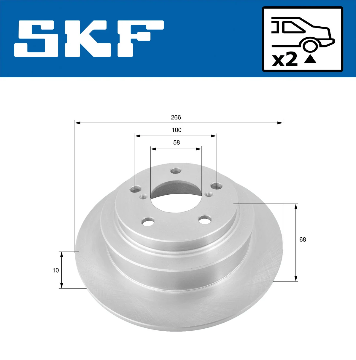 Disque de frein SKF VKBD 90706 S2