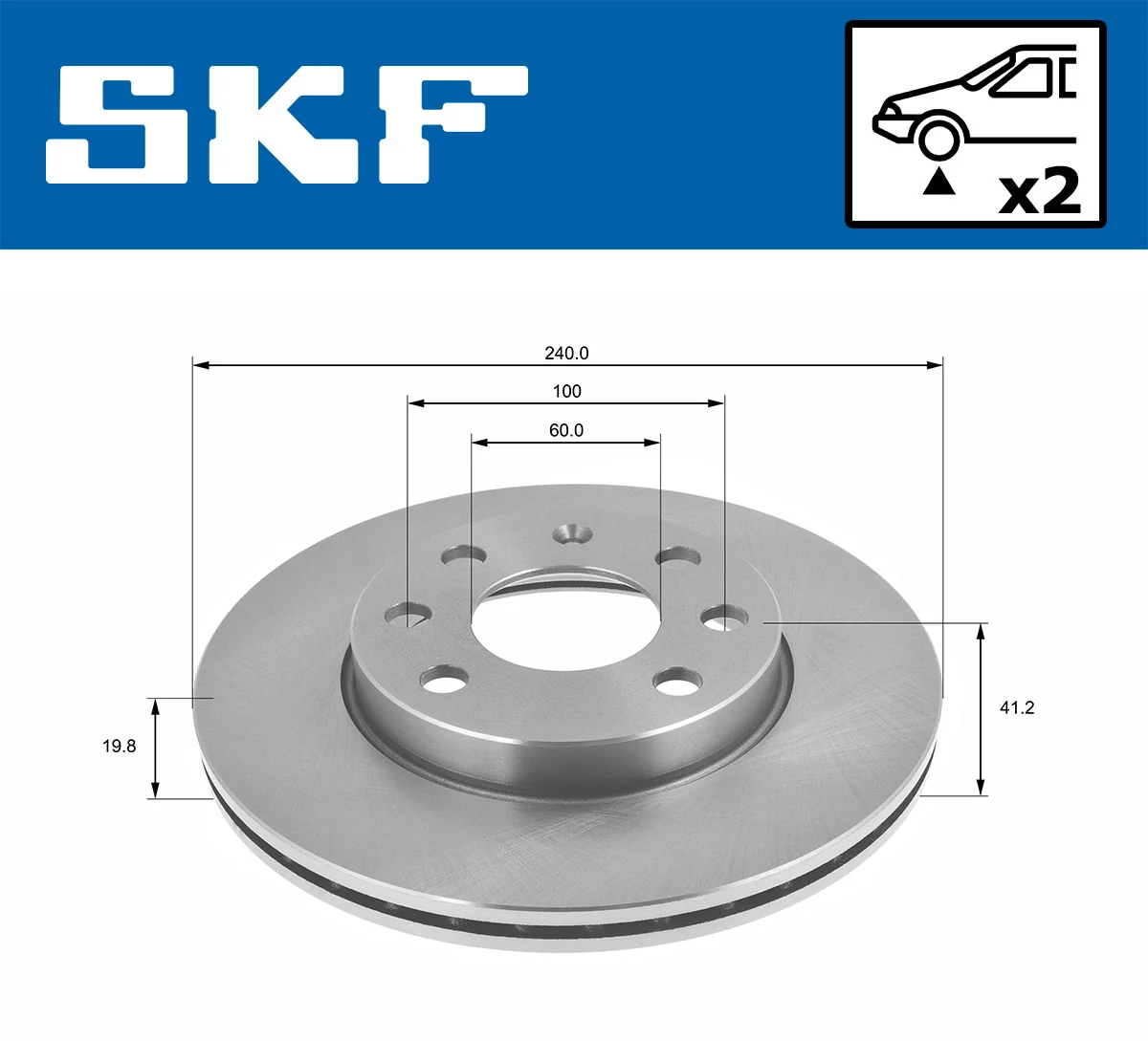 Disque de frein SKF VKBD 80464 V2