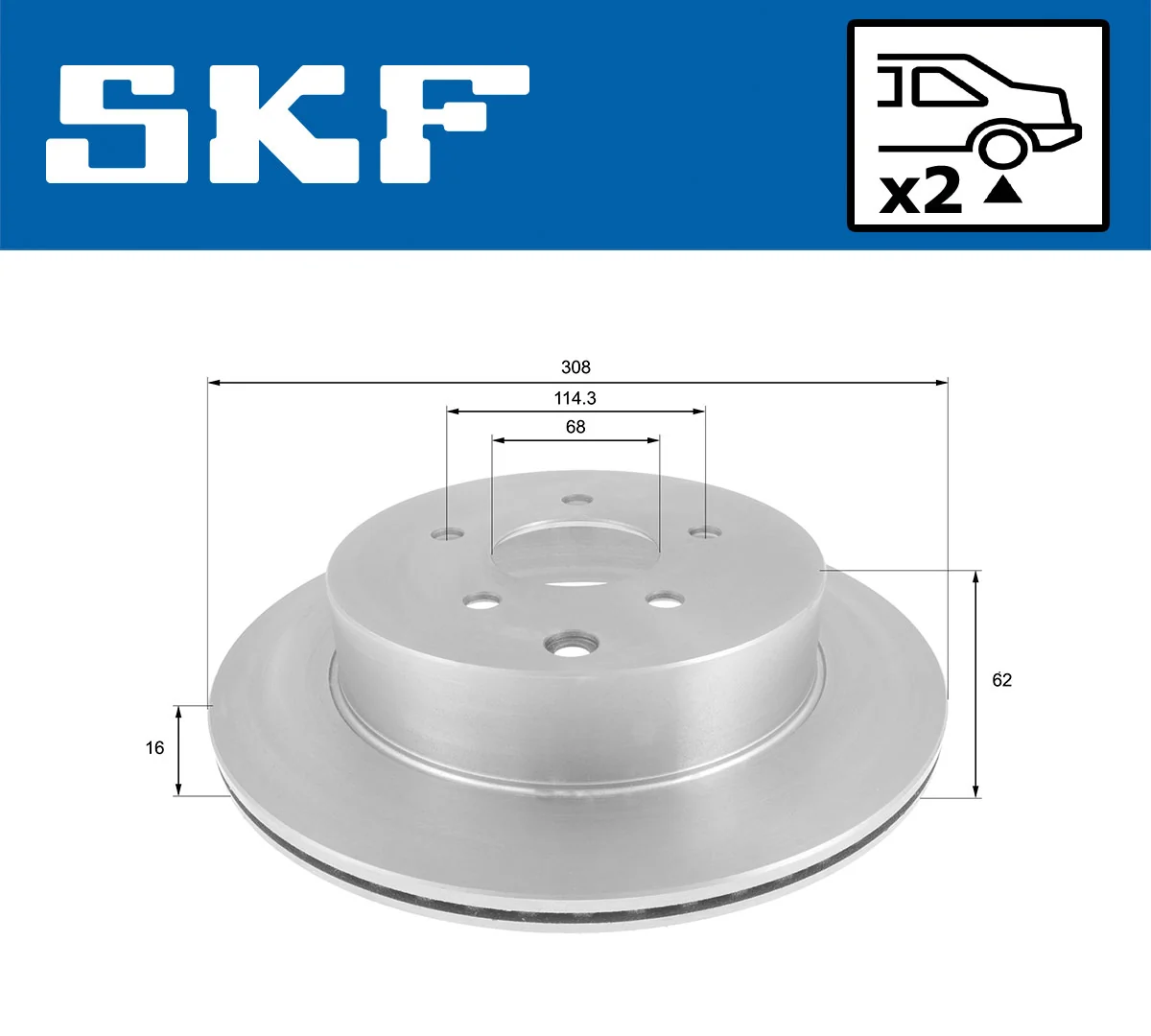 Disque de frein SKF VKBD 90677 V2