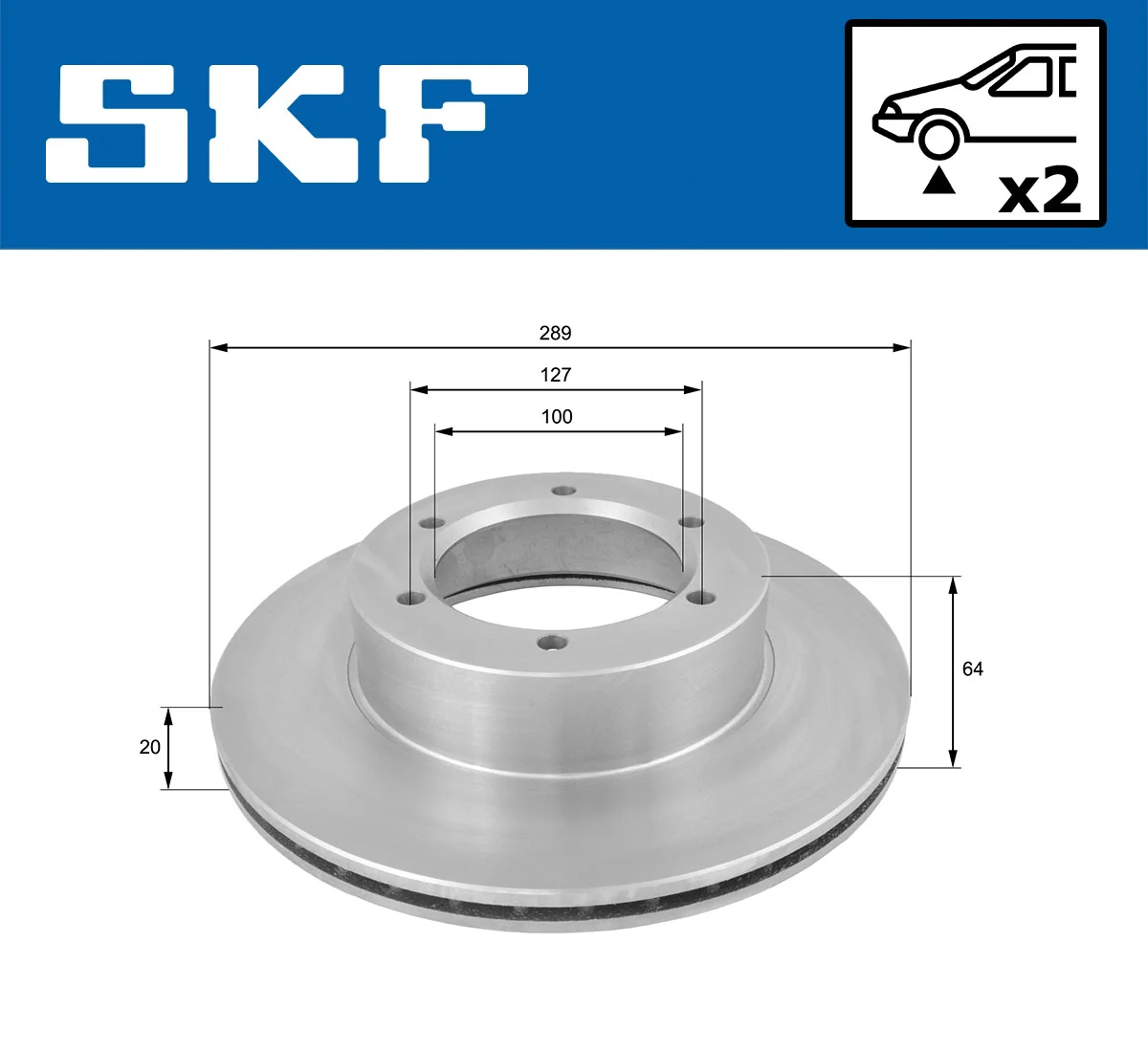 Disque de frein SKF VKBD 80718 V2