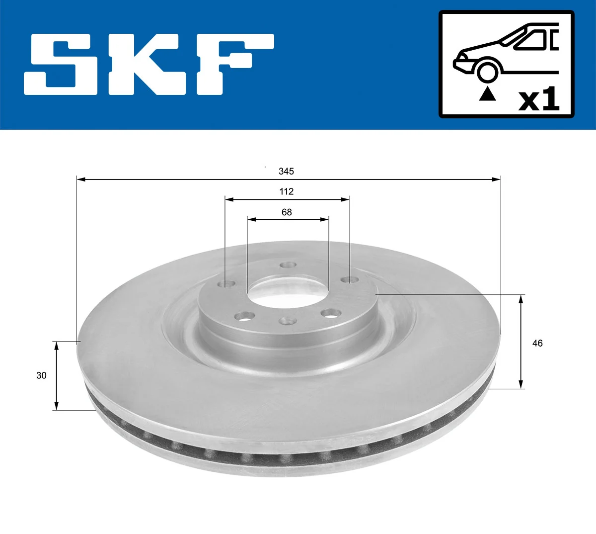 Disque de frein SKF VKBD 80823 V1