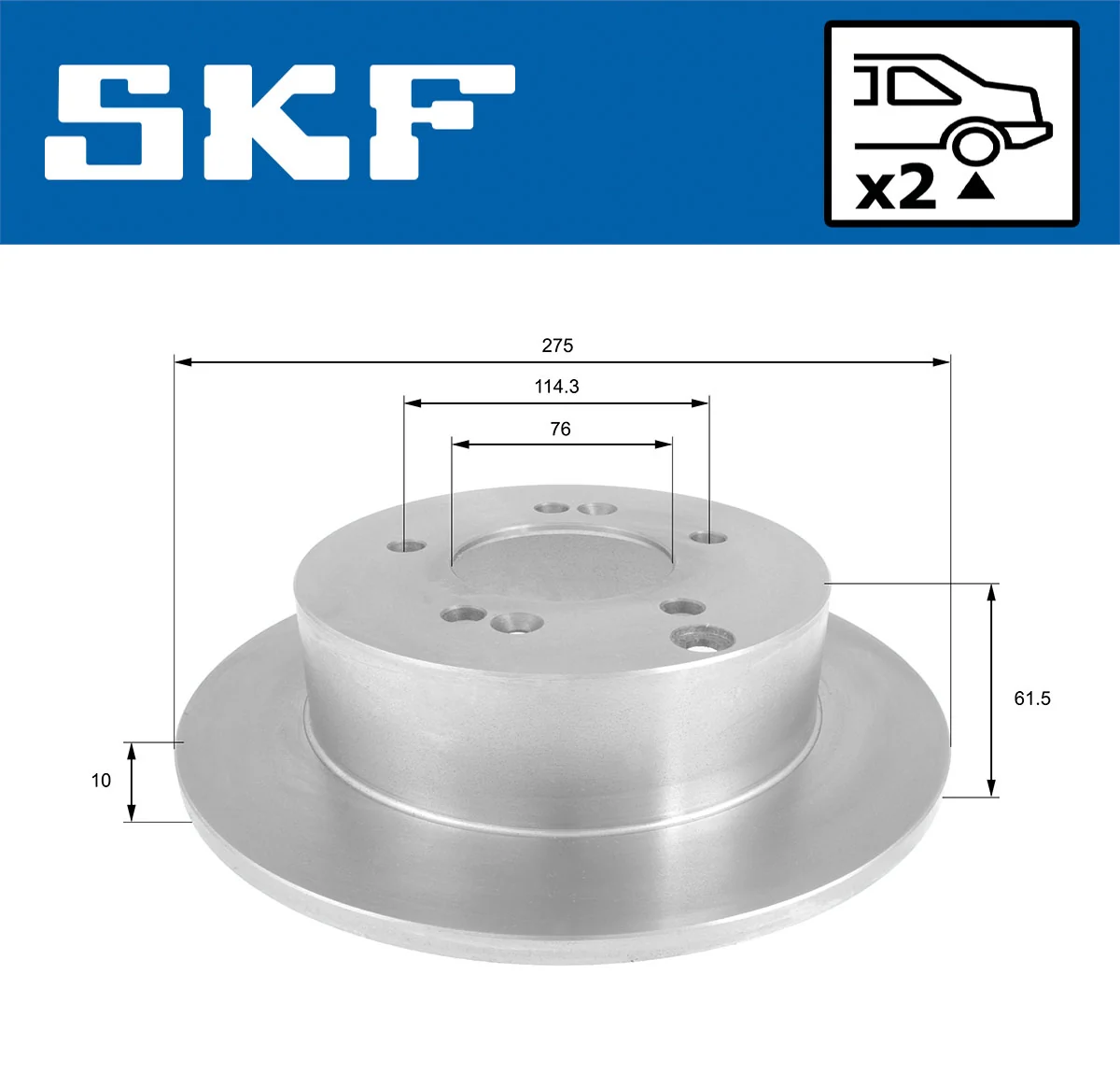 Disque de frein SKF VKBD 90868 S2