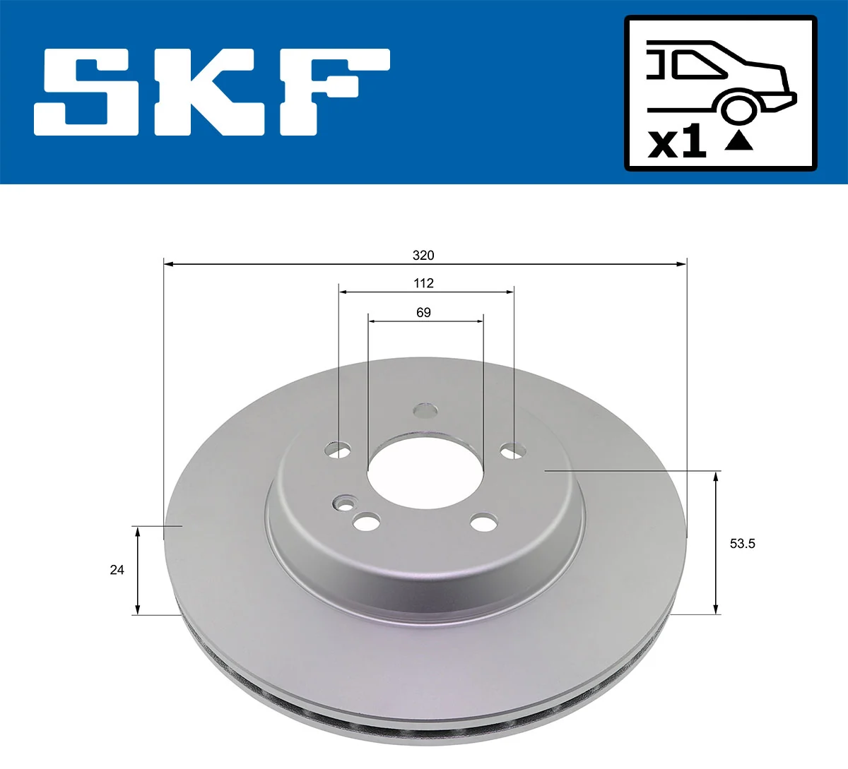 Disque de frein SKF VKBD 91332 V1