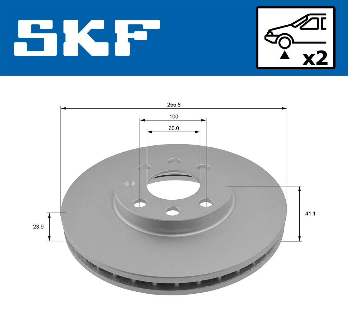 Disque de frein SKF VKBD 80511 V2