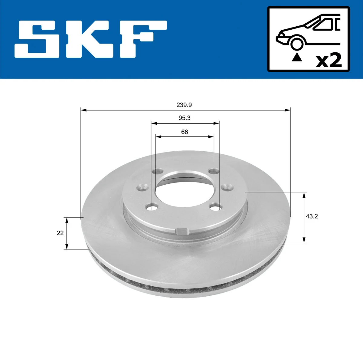 Disque de frein SKF VKBD 80356 V2