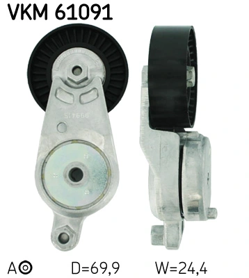 SKF VKM 61091 — Ролик модуля натягувача ременя