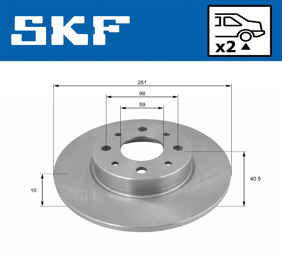 Disque de frein SKF VKBD 91104 S2