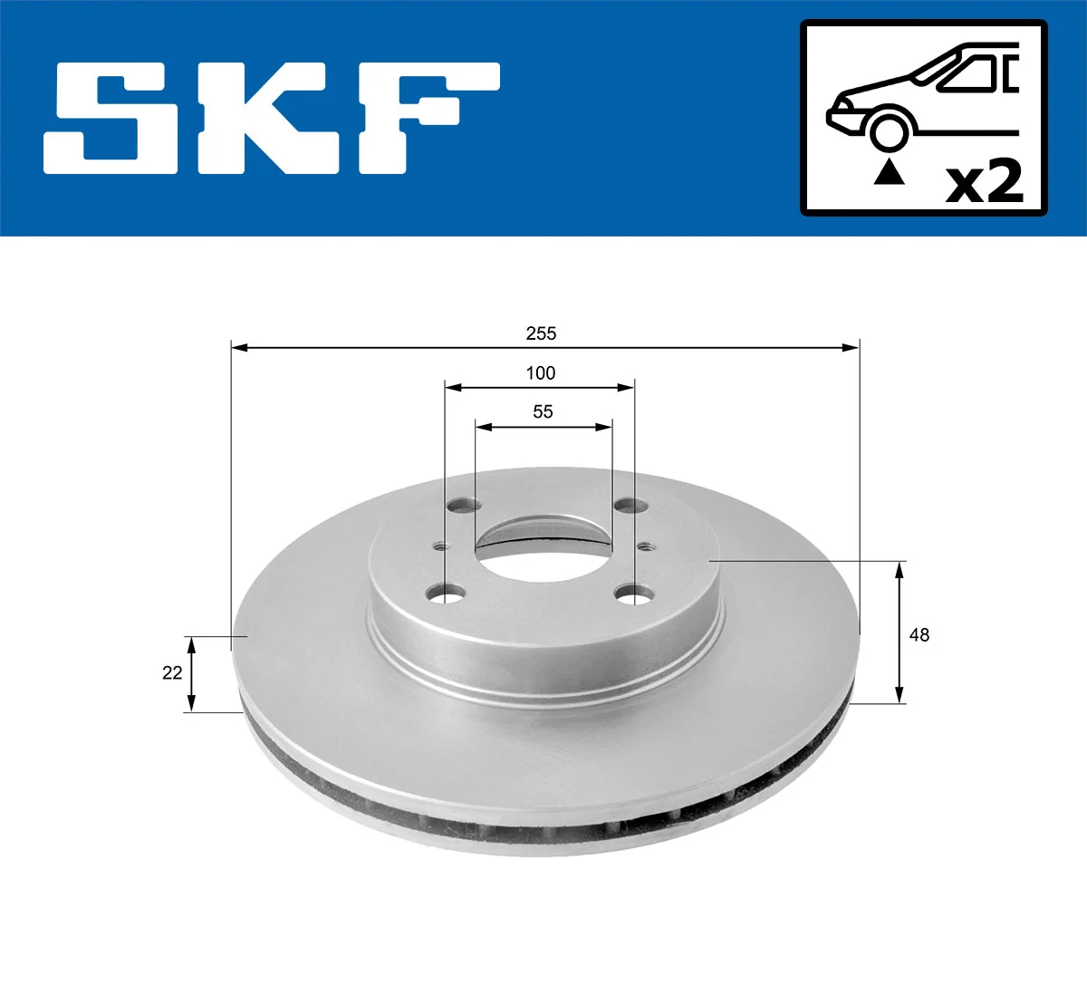 Disque de frein SKF VKBD 80771 V2