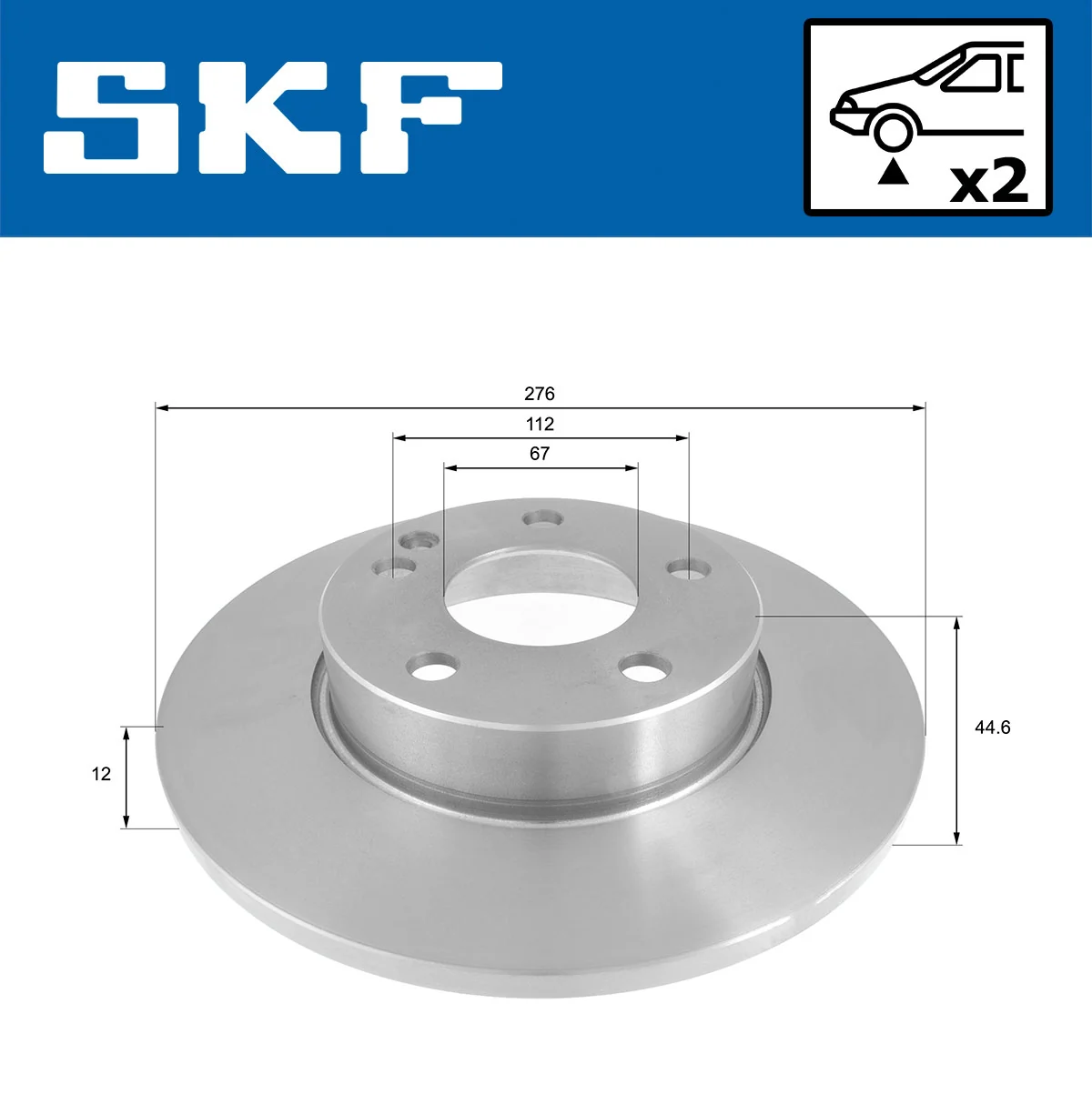 Disque de frein SKF VKBD 80220 S2