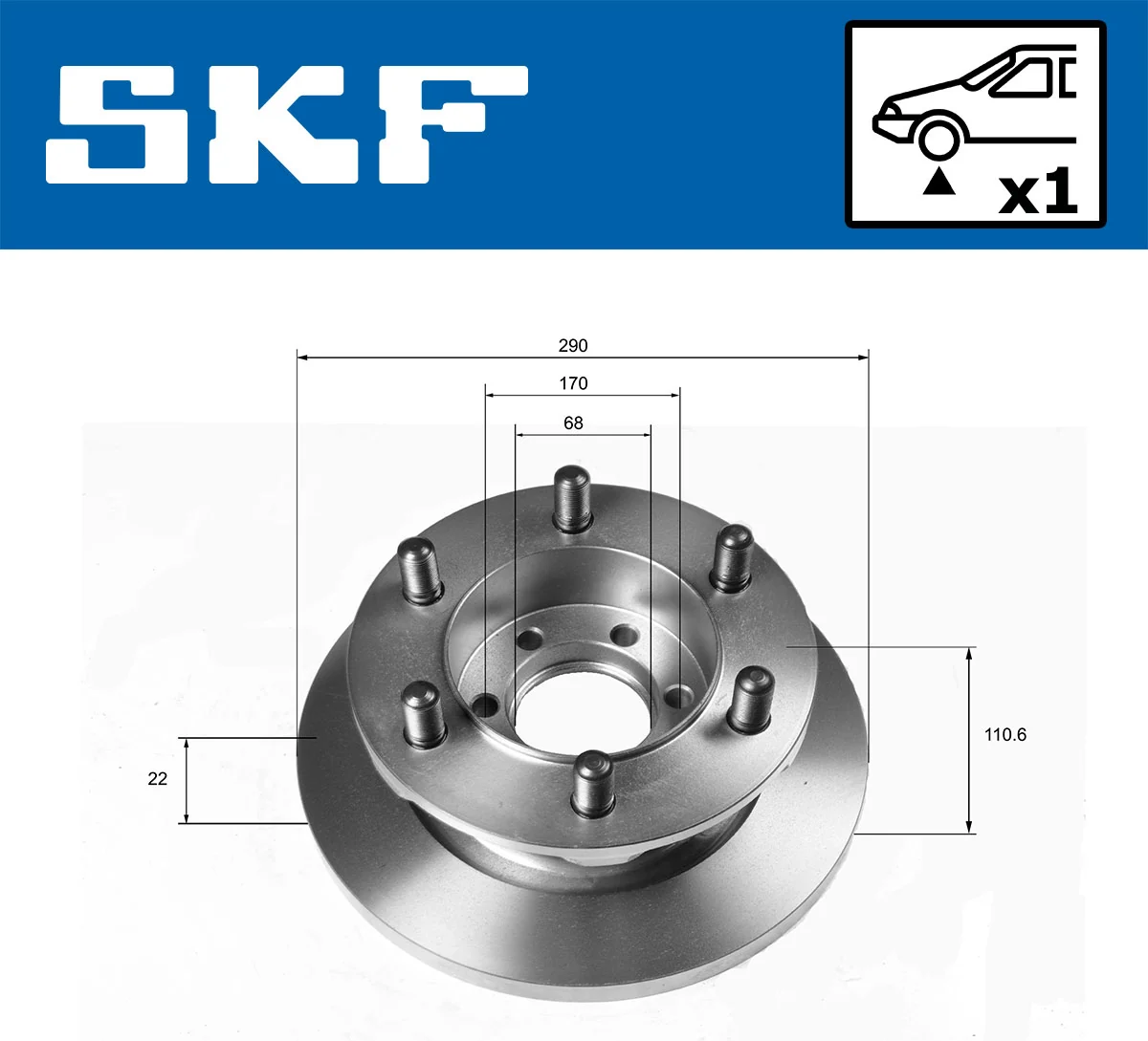 Disque de frein SKF VKBD 80157 S1