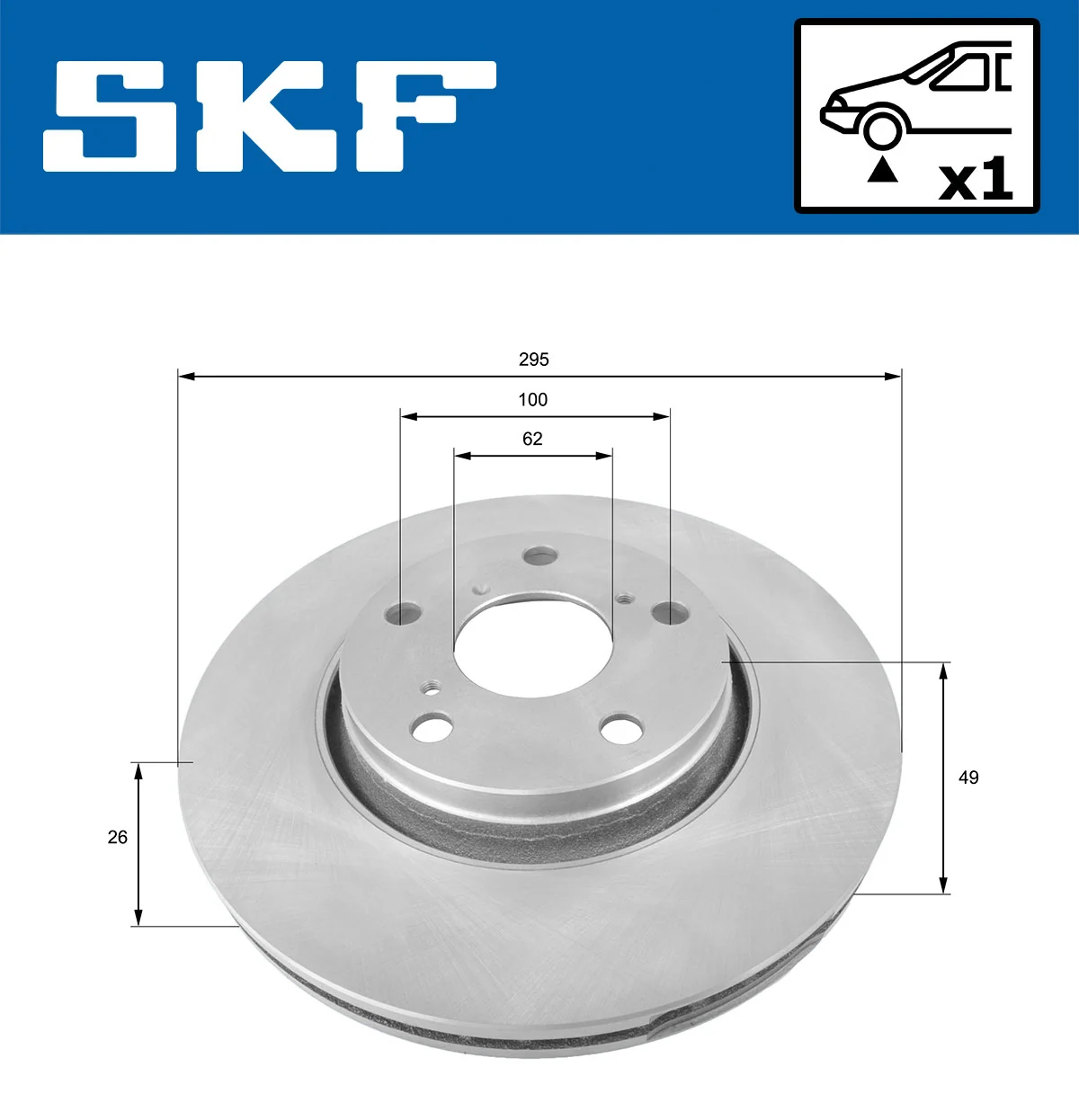 Disque de frein SKF VKBD 80078 V1