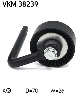 Tendeur de courroie, courroie trapézoïdale à nervures SKF VKM 38239