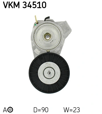 Tendeur de courroie, courroie trapézoïdale à nervures SKF VKM 34510