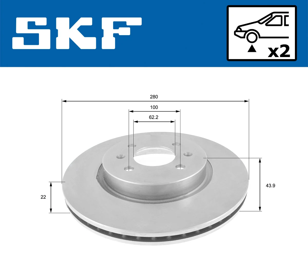 Disque de frein SKF VKBD 81119 V2