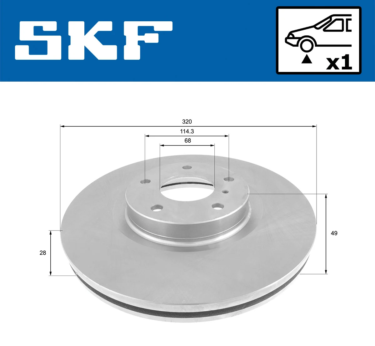 Disque de frein SKF VKBD 80633 V1