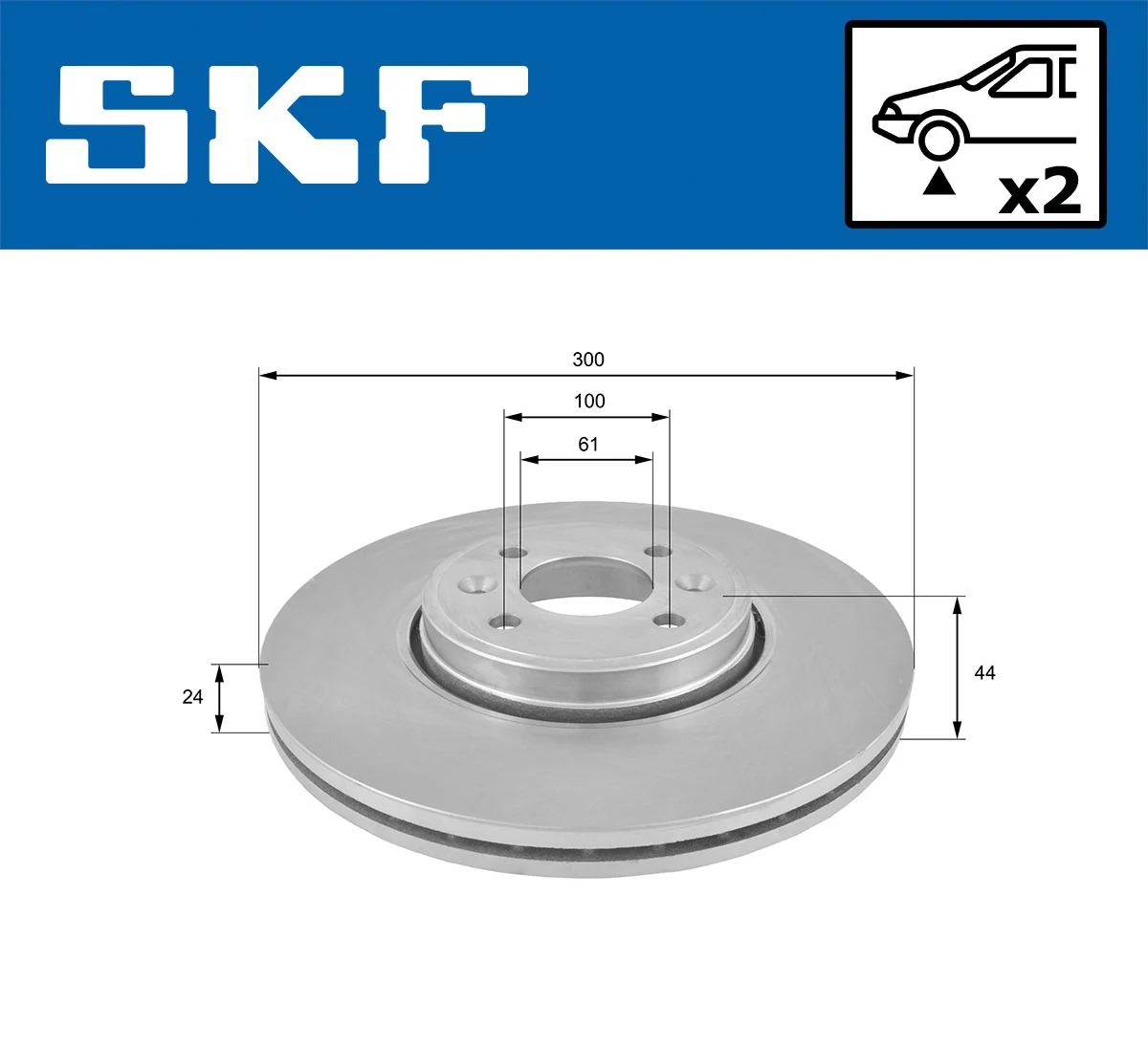 Disque de frein SKF VKBD 80173 V2