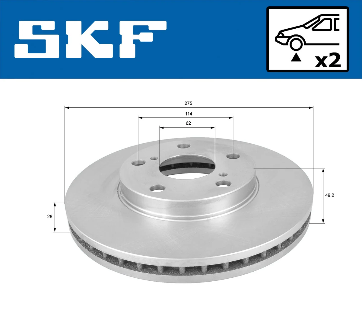 Disque de frein SKF VKBD 80479 V2