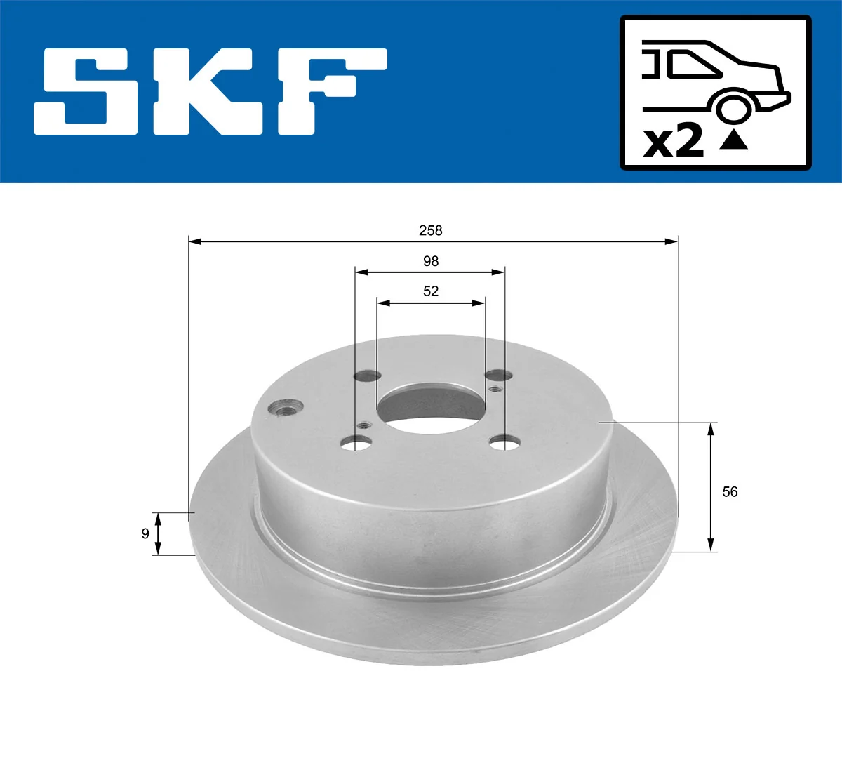 Disque de frein SKF VKBD 90251 S2