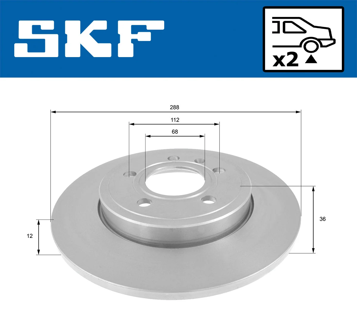 Disque de frein SKF VKBD 90350 S2