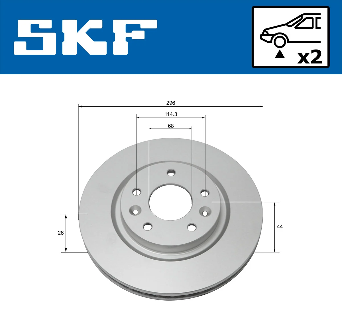 Disque de frein SKF VKBD 80047 V2