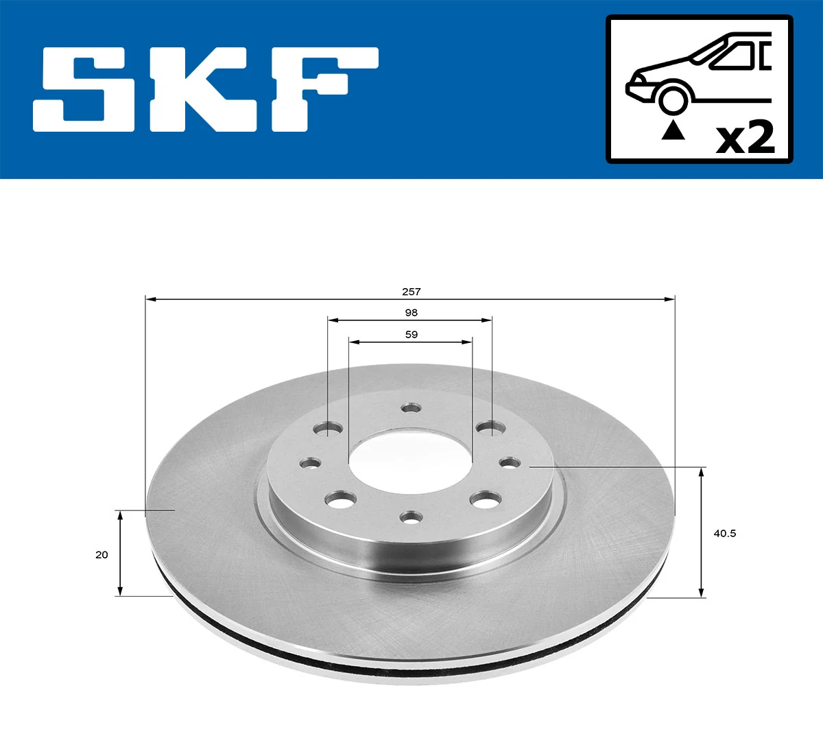 Disque de frein SKF VKBD 80524 V2