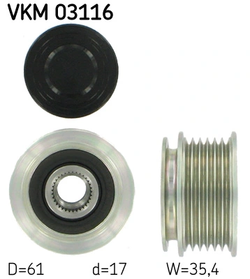 Poulie roue libre, alternateur SKF VKM 03116