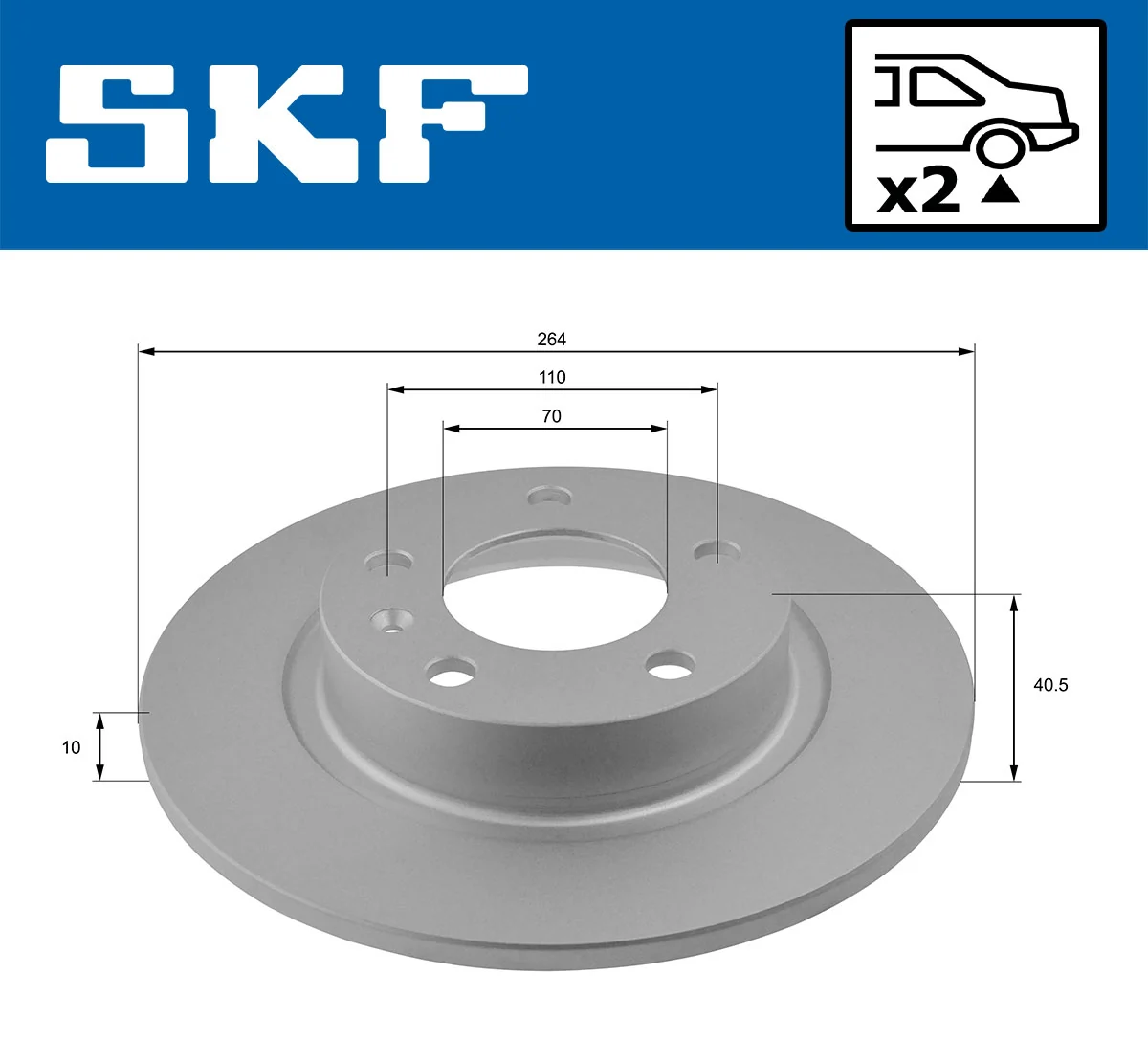Disque de frein SKF VKBD 90624 S2