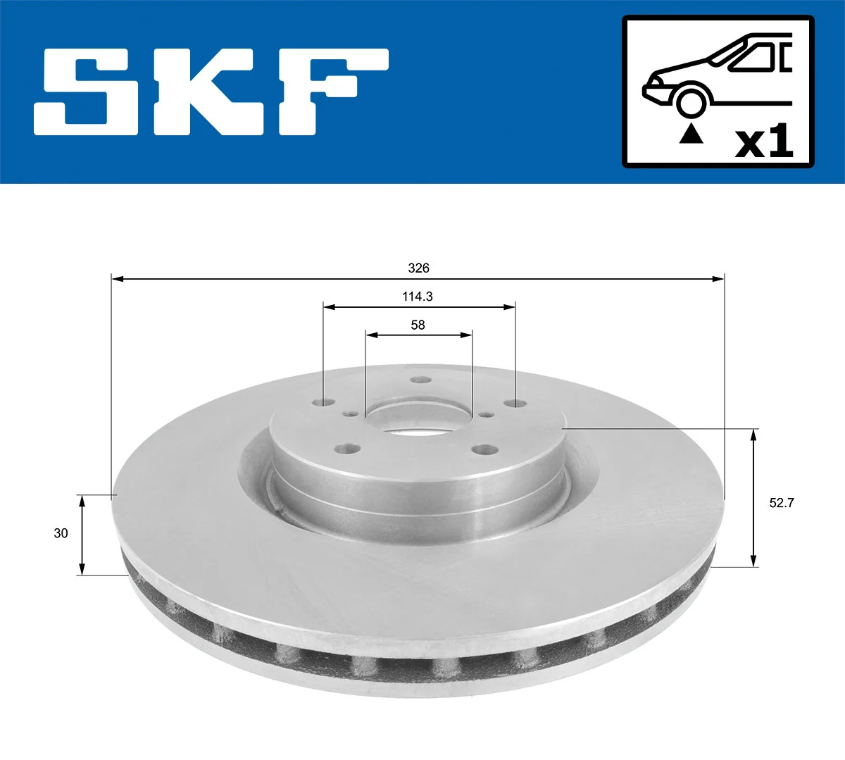 Disque de frein SKF VKBD 80854 V1