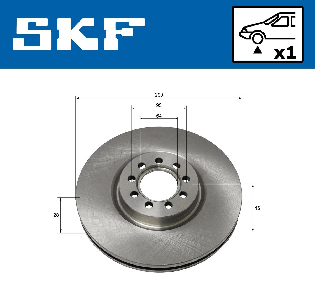 Disque de frein SKF VKBD 80159 V1