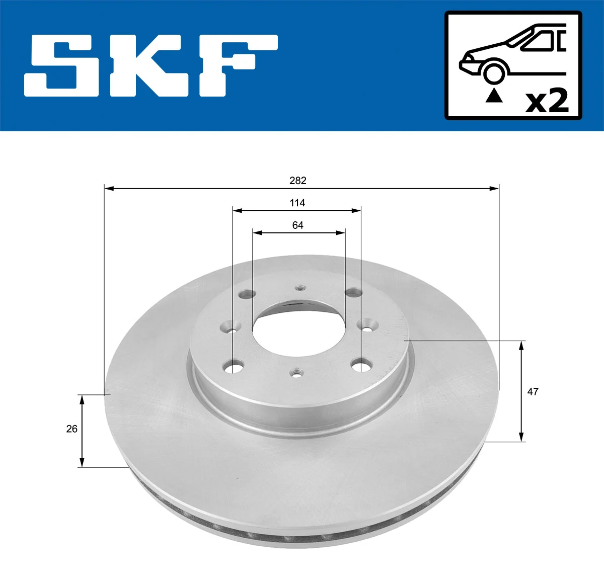 Disque de frein SKF VKBD 80932 V2