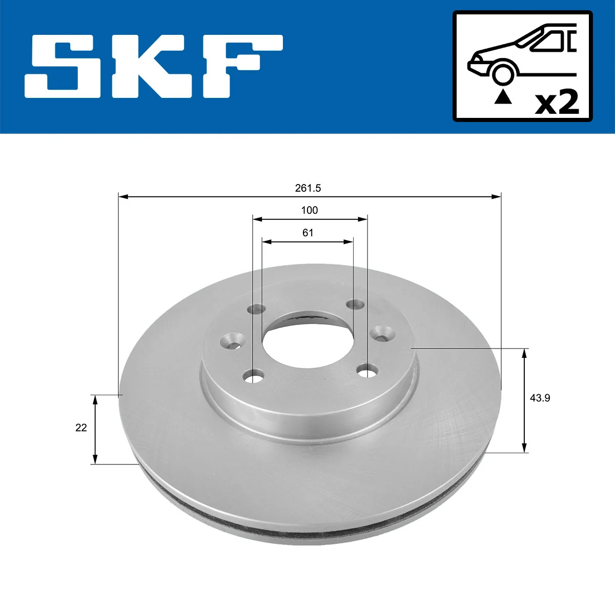Disque de frein SKF VKBD 80566 V2